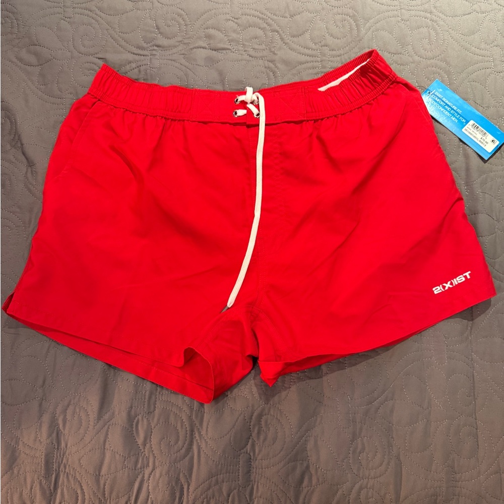 2xist Men's Red Swim Trunks